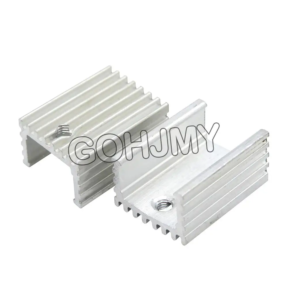 10PCS TO-220 Transistor 15*10*20mm U Type Aluminum Heatsink Radiator DIYGBA For Transistors TO220