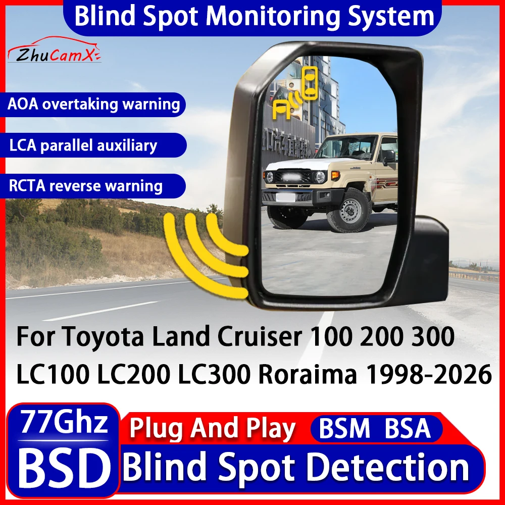 Blind Spot Detection Monitoring Warning System Assistance For Toyota Land Cruiser 100 200 300 LC100LC200 LC300 Roraima 1998-2026