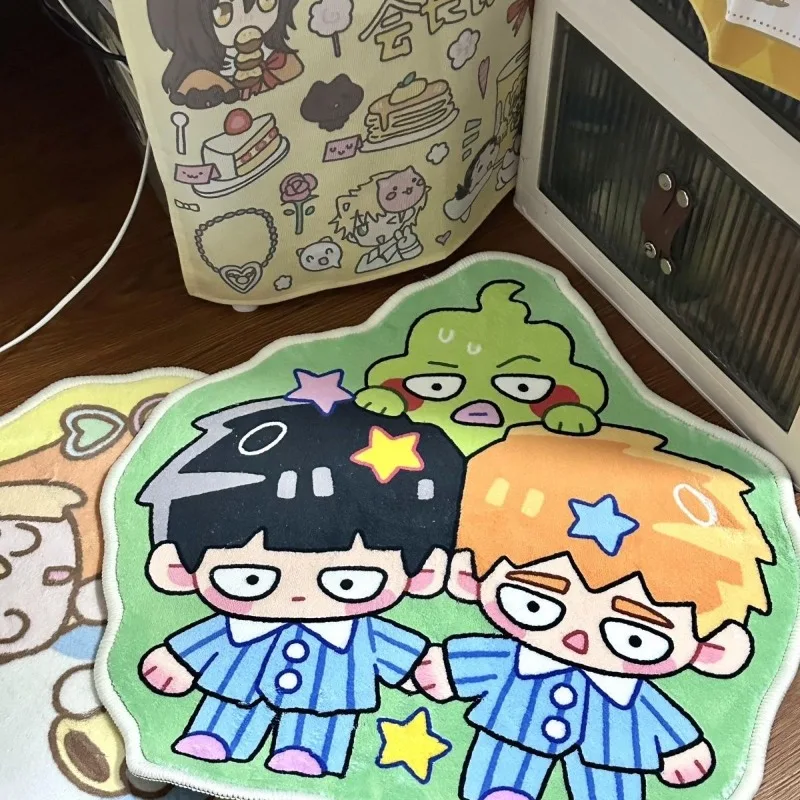 Mob Psycho 100 Shigeo Kageyama Reigen Arataka Dimple Teppich, farbenfrohe, kreative Cartoon-Formteppich für Schlafzimmer und Wohnzimmer, rutschfest – Detail 3