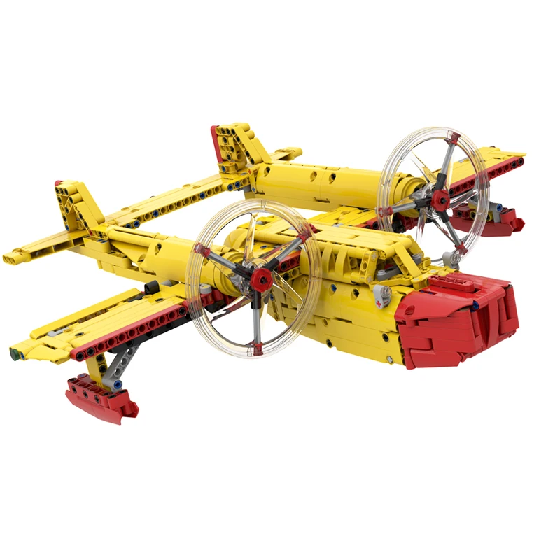 930PCS MOC Customized Fighter Model L-16 Freight Seaplane DIY Technology Building Blocks Aircraft Toys Kid's DIY Bricks Gift Set