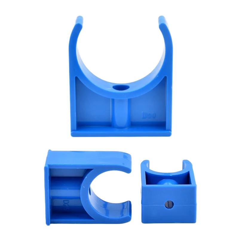 Blue 20~110mm PVC Pipe Clamp 2/5 Pcs Aquarium Fish Tank Pipe Fixing Joint Watering DIY Water Pipe Fixed Clip