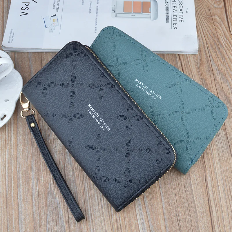 Fashion Embossed Women's Wallet Female Purses Long Coin Purse Card Holder Wallets Ladies Pu Leather Clutch Money Bag Wallets