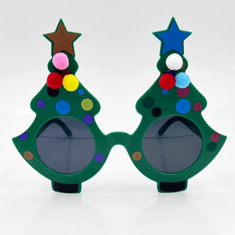 نظارات فيلم المرعب المهرج التأثيرية شجرة عيد الميلاد الخضراء جوكر النظارات الشمسية للجنسين هالوين كرنفال الدعامة نظارات الملحقات #3
