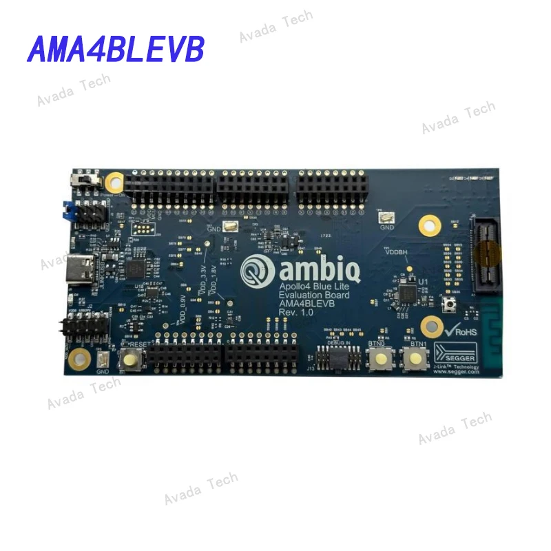 

Avada Tech AMA4BLEVB Apollo4 Transceiver Bluetooth® 5 Evaluation Board