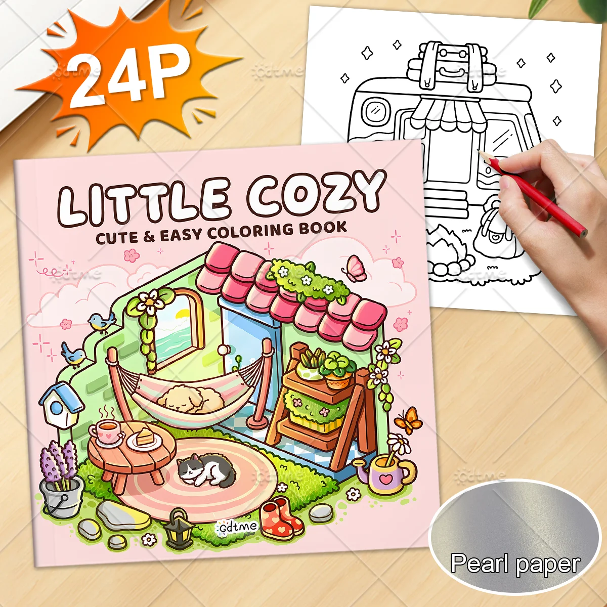 LITTLE COZY Coloring Book For Adults And Teens Drawing Book Perfect Gift for Halloween Party and Birthday