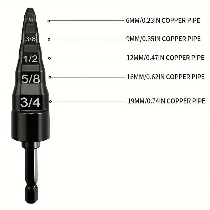 1 szt. Rozszerzak do rur miedzianych klimatyzacji 5 w 1, wiertło, nie wymaga częstego wymiany bitów, idealny do zastosowań przemysłowych.