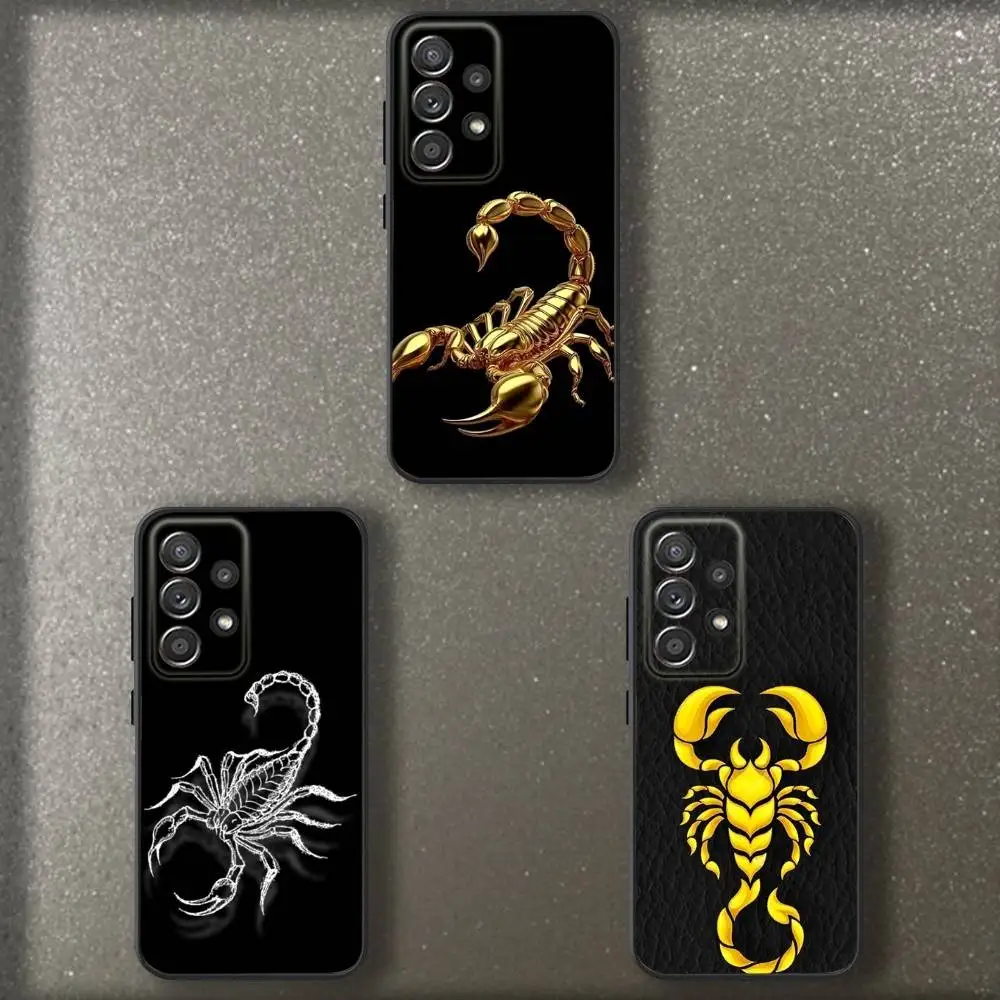 

Animal Scorpion Phone Case For Samsung S 25,24,23,22,30,21,10,9,Ultra,Plus,Lite,FE,4,5 G Soft Black Case