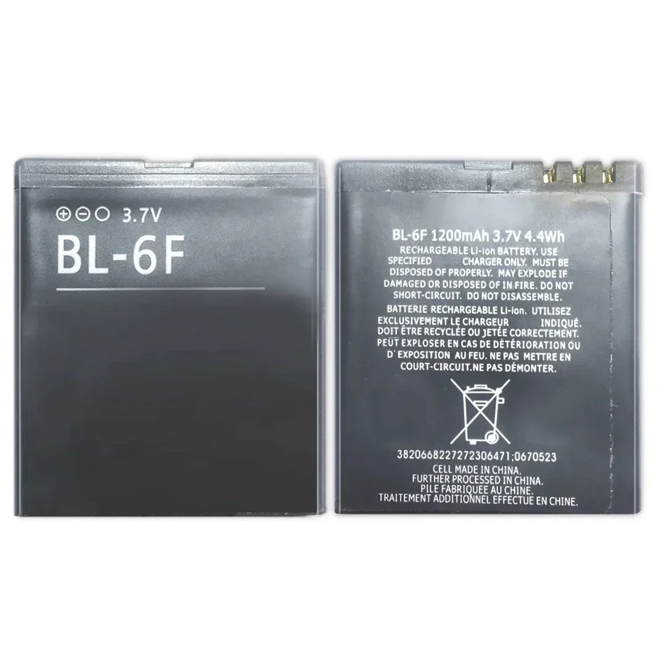 Téléphone portable 24.com BL-6F pour Va6788 N78 N79 N95 6788 6788I BatBR BL6F 1200mAh batterie de téléphone portable