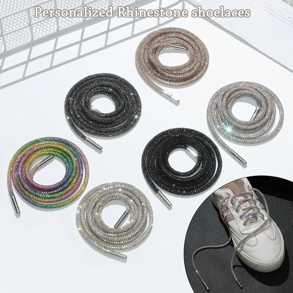 1PC DIY Drawstring Accessories Bright Strings Rhinestone ShoeLaces Sneakers Laces Shoe Laces