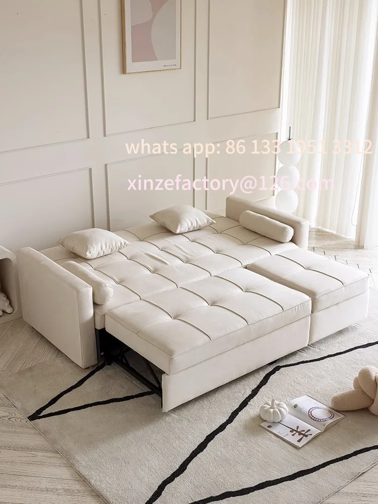 

Customizable sofa bed folding dual-purpose, Italian minimalist small apartment storage, bed living room