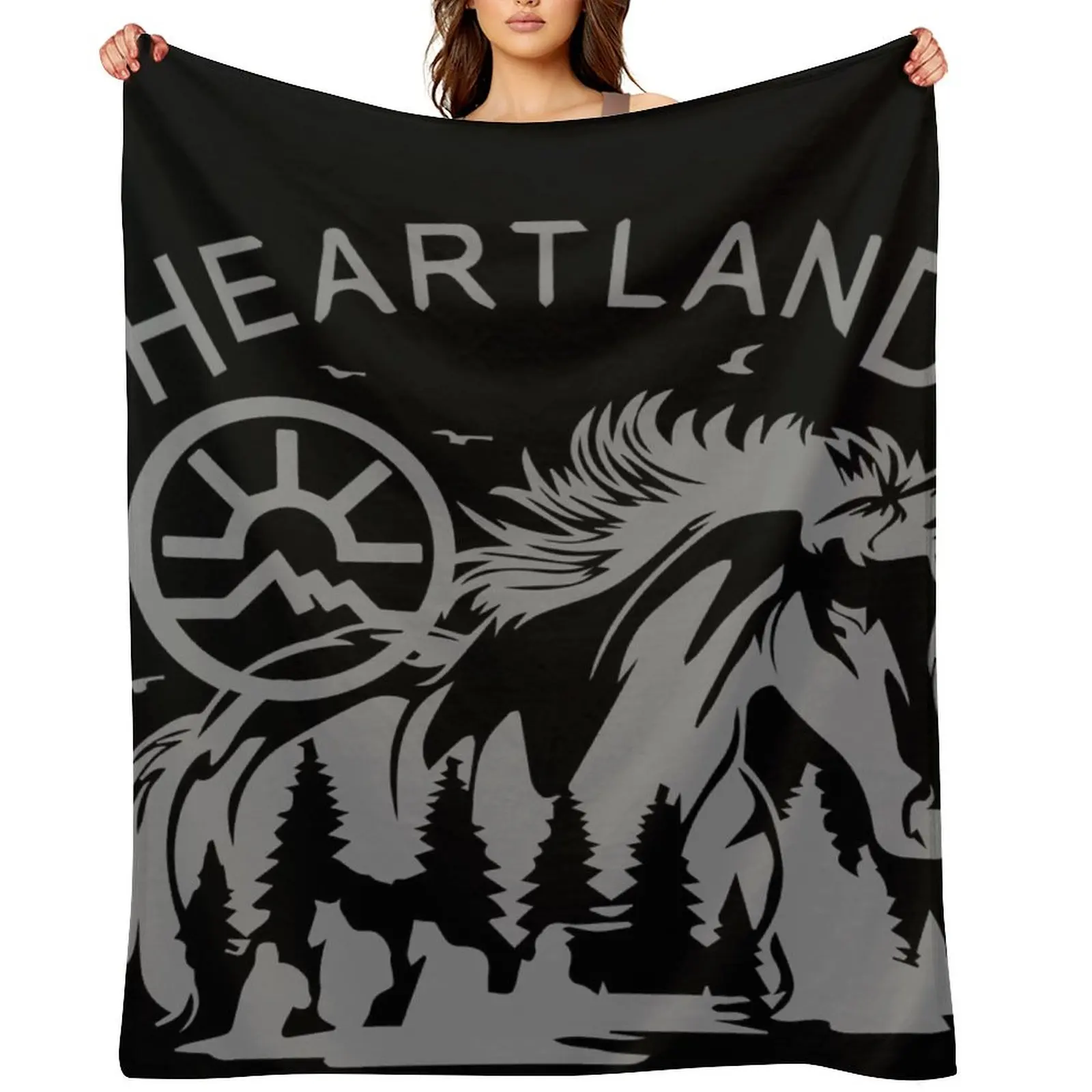 

Heartland, Heartland Ranch , Horse Lover, farmer heartland, Heartland Retro Vintage, Ranch Lover, Horse Owner Throw Blanket