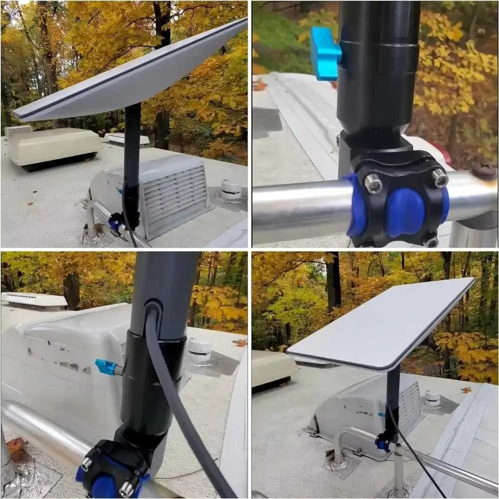 New U-Bracket Star-link Pole Mount Metal Load-Bearing 200Lbs Pole Mounting Adapter Easy to install Roof Mast