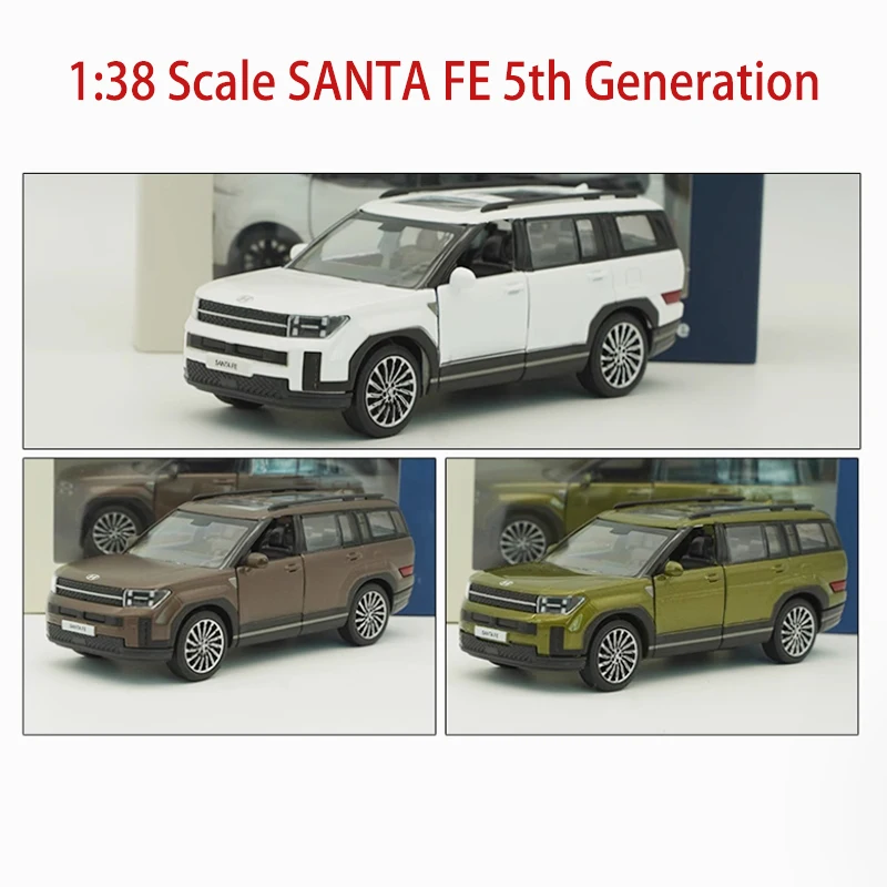 

1:38 Scale SANTA FE 5th Generation Plastic Alloy Car Model Adult Boy Classic Hobby Collection Decoration Boy Gift Display