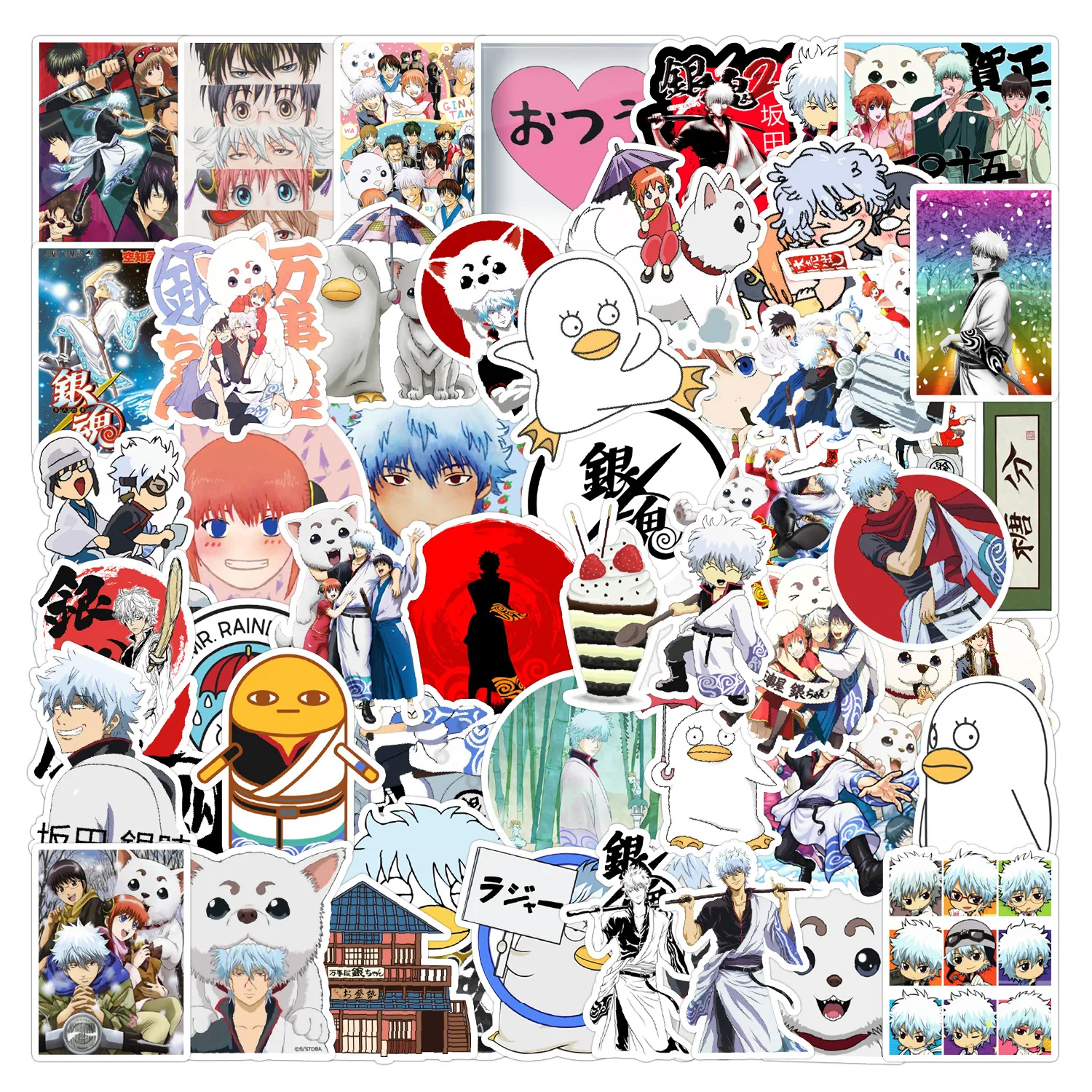 50Pcs Japanese Manga GINTAMA Series Graffiti Stickers Suitable for Laptop Helmets Desktop Decoration DIY Stickers Toys Wholesale