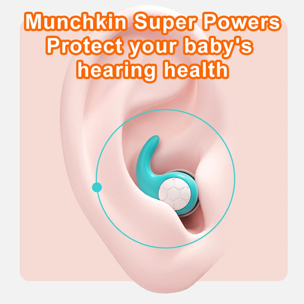 1 пара силиконовых беруш с шумоподавлением, 3-слойные беруши для сна, звукоизоляционные беруши с коробкой для хранения для детей 5-12 лет