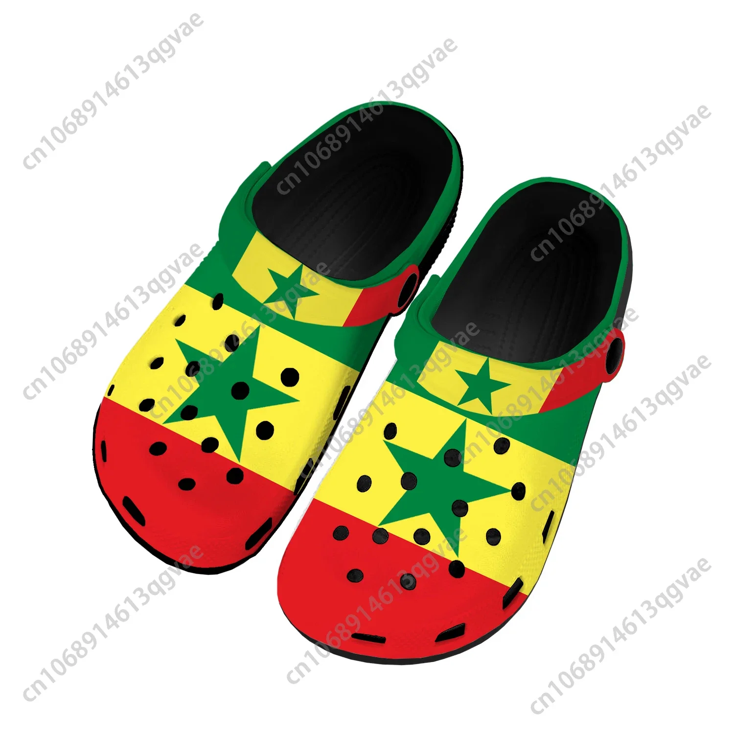 

Senegalese Flag Home Clogs Custom Water Shoes Mens Womens Teenager Senegal Shoe Garden Clog Breathable Beach Hole Slippers