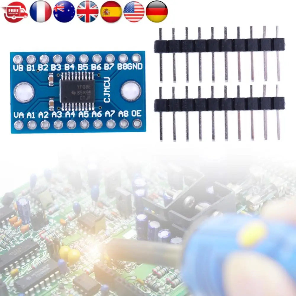 TXS0108E TTL Bi-directional Mutual Converter High Speed 8 Channel Logic Level Shifter Bi-Directional Module for Arduino