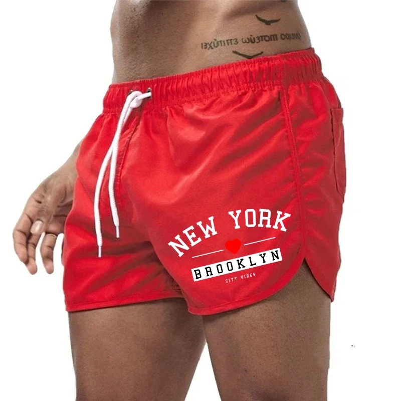 2025 venda quente dos homens nova york board shorts verão praia casual moda surf shorts ginásio de fitness correndo ciclismo shorts 9 cores