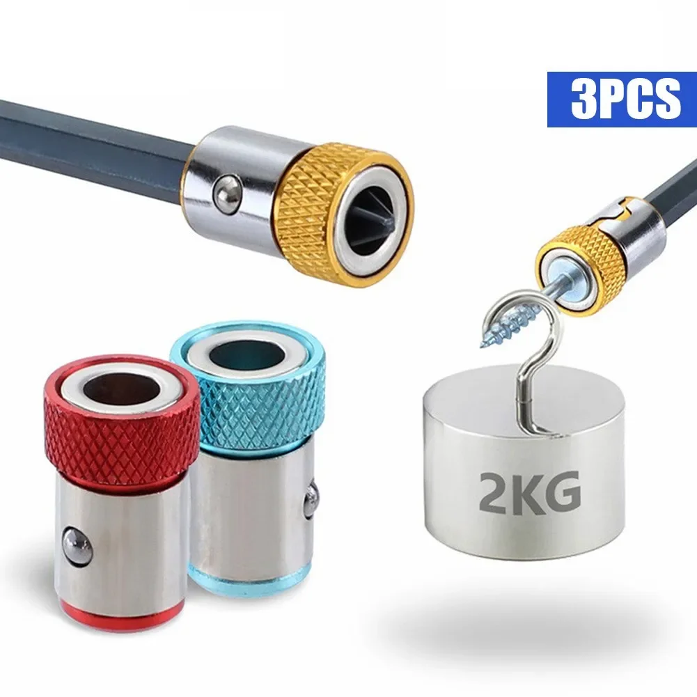 Hex Ímã Driver Cabeça de Broca Chave de Fenda Bits Magnetizador Forte Metal Universal Anel Magnético Acessórios da Ferramenta Elétrica Peças