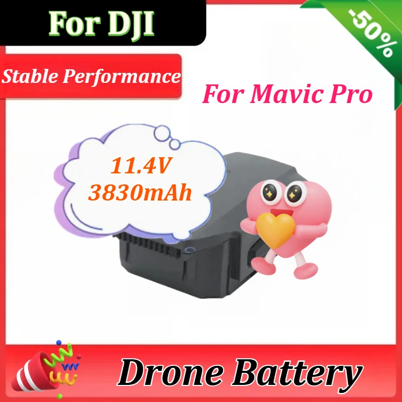 

11.4V 3830mAh Battery for DJI Mavic Pro Intelligence Flight Battery Flight Time 26 Minutes Drone Accessories New Stock