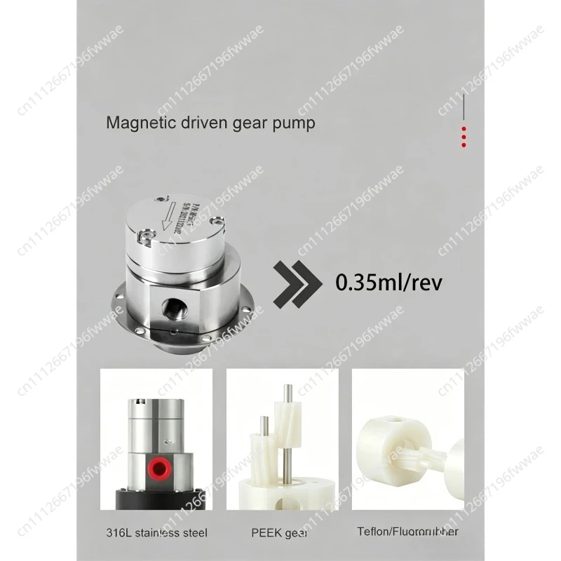 MPB015 Pump Gear Oil Pump Magnetic Gear 316L Stainless Steel Micro Head Transfer Water Magnetic Drive 0.35ml/rev