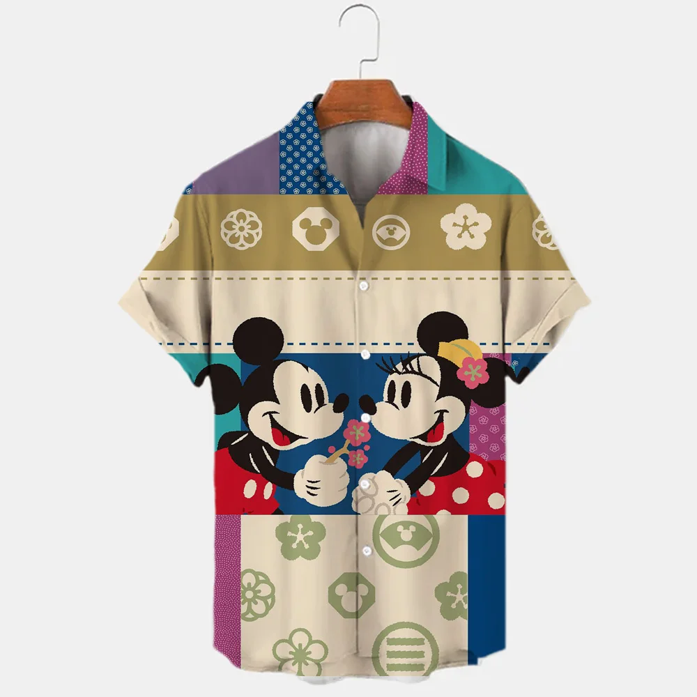 New 3D Printed Disney Donald Duck Mickey Mouse Men's Shirt New Summer Fashion Street Trend Retro Boutique Unisex Top