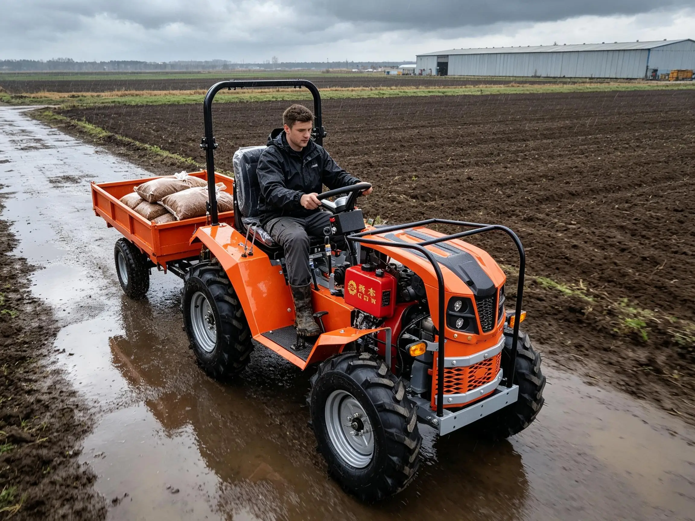 小型農業用ホイールトラクター、送料無料、ローダー、ロータリー - Mini Bulldozer Attachments のレビューと価格