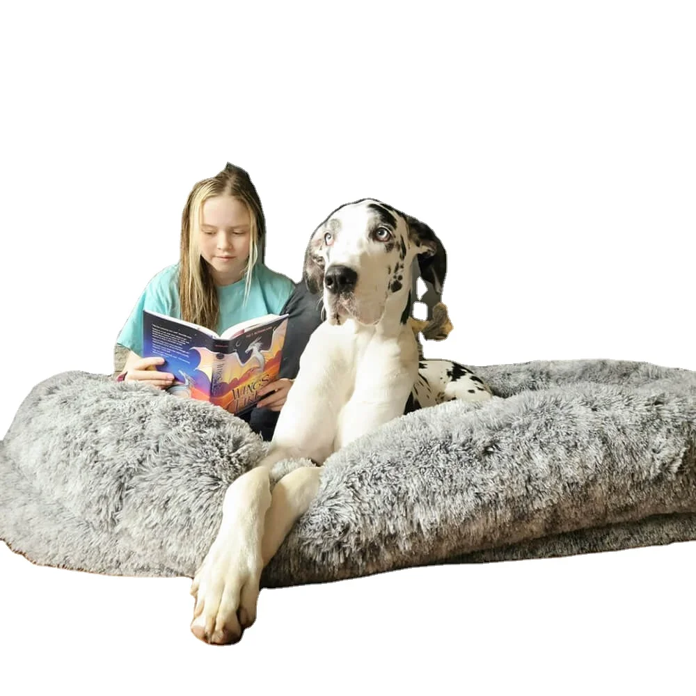 

Luxury Large Dog Bed Sleep Deeper Human Dog Bed Soft Sponge Plush Design Dog Products Detachable and Washable Pet Manufacturer