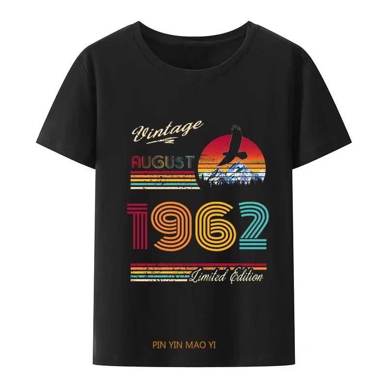 birthday present  t shirts for men women  Limited Edition Made In 1962 Vintage Original T Shirt Spring Autumn Custom Euro