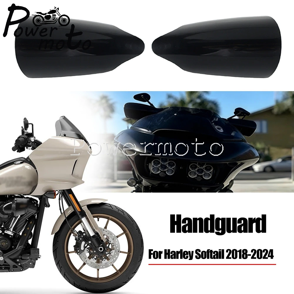 For Harley Softail Street Bob FXBB FXBBS Deluxe FLDE 2018-2024 Motorcycle Hand Shield Guard Handle Handguard Handlebar Protector
