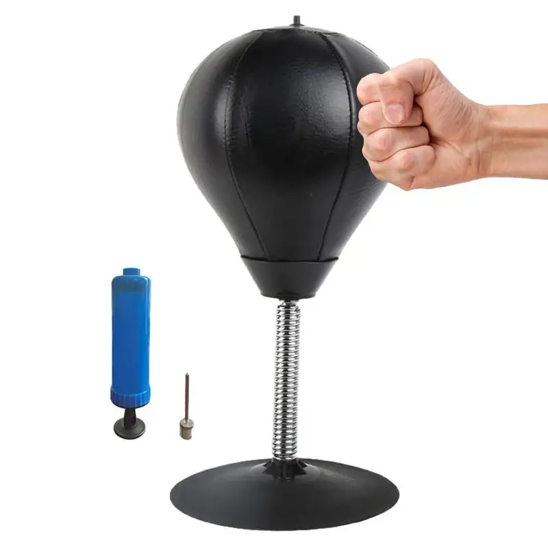 Desktop Punching Bag Boxing Ball Stress Relief Fighting Speed Reflex Training Punch Ball Strong Suction Cups For Desk with Pump