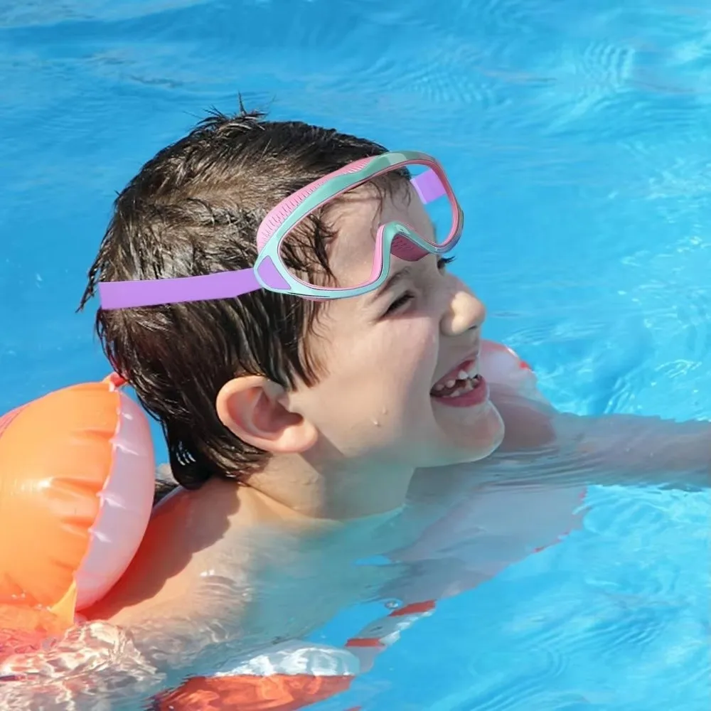 Anti-Fog Children Swimming Goggles Waterproof UV Resistant Diving Goggles High-Definition Large Frame Swim Glasses