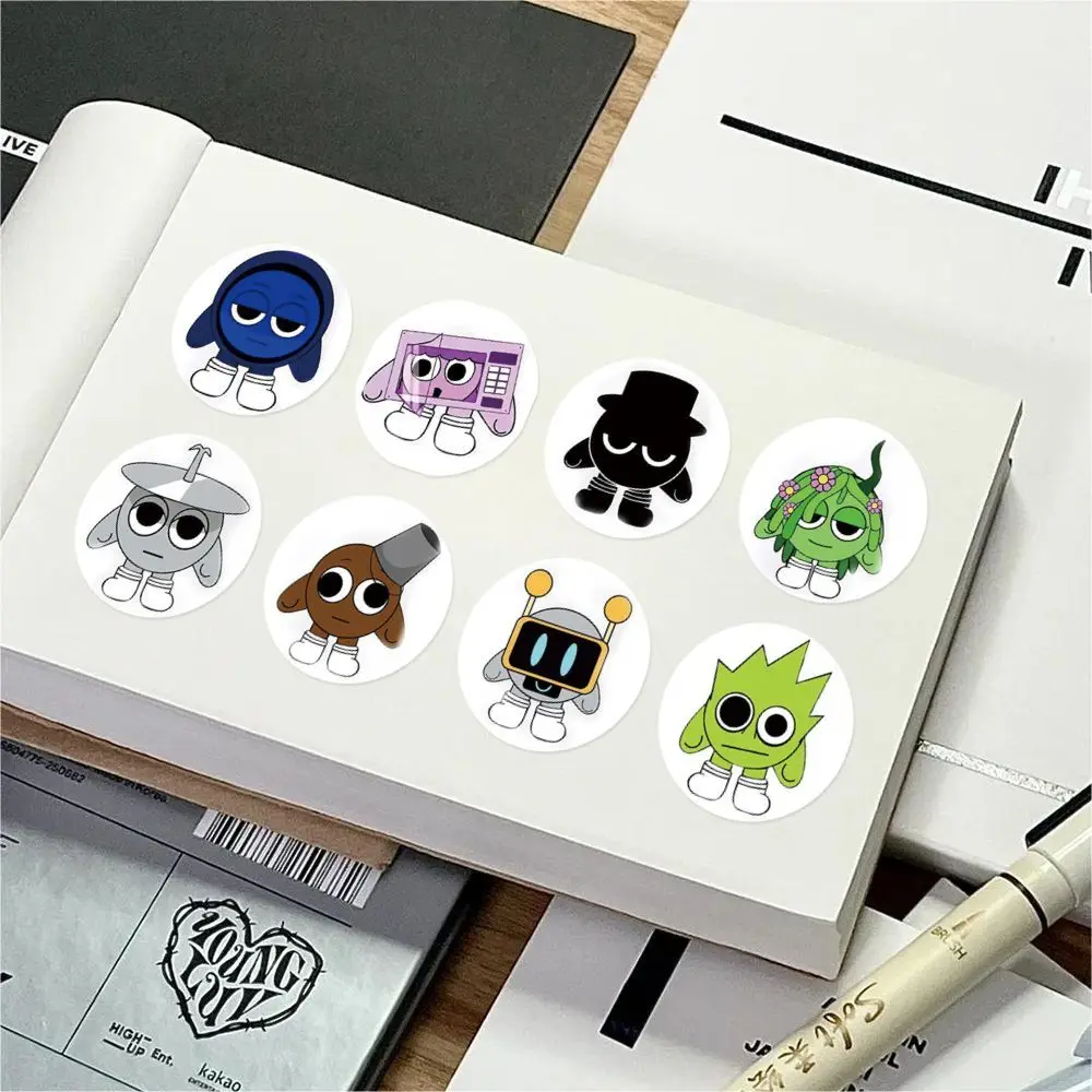 500Pcs/roll Incredibox Sprunki 스티커 크리 에이 티브 낙서 DIY 스크랩북 노트북 스케이트 보드 헬멧 데칼 만화 학생 스티커