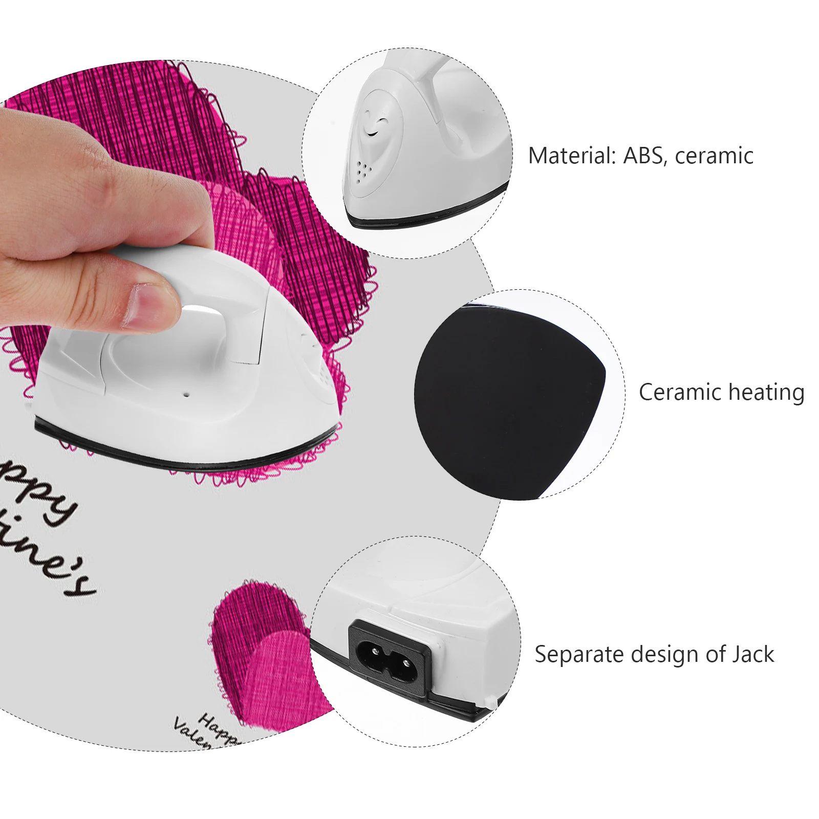 

Mini Heat Press Machine 220V Eu Plug Portable Electric Iron For Diy Vinyl T-Shirt Heat Transfer Project 180°C Fast Heating