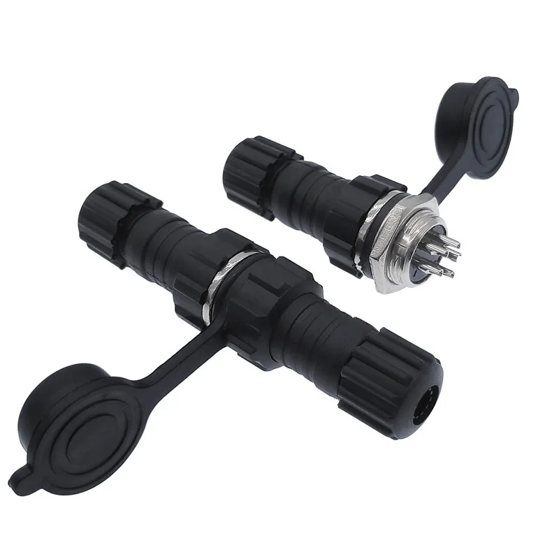 10Pcs QL16 M16 Waterproof Circular Aviation Connector 2-10 Pin Docking Back Nut Panel Mount Male Female Plug Wire Set