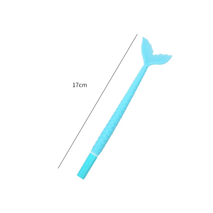 60Pcs การ์ตูน Mermaid Neutral ปากกาน่ารักเลียนแบบปลาการเรียนรู้เครื่องเขียนเข็มปากกาน้ำ