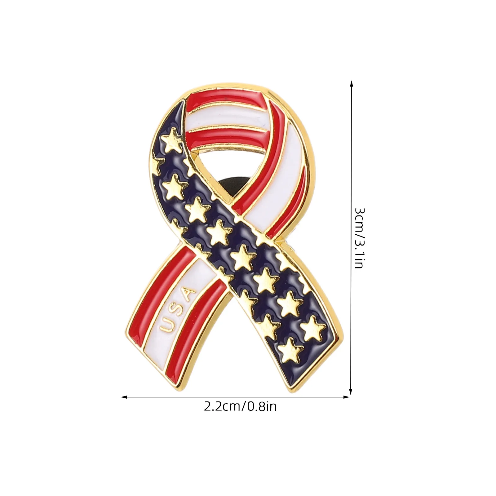 6Pcs American Flag Patriotic Lapel Pins Star Stripe Ribbon Enamel Badge for 4Th of July Memorial Day Veterans Day