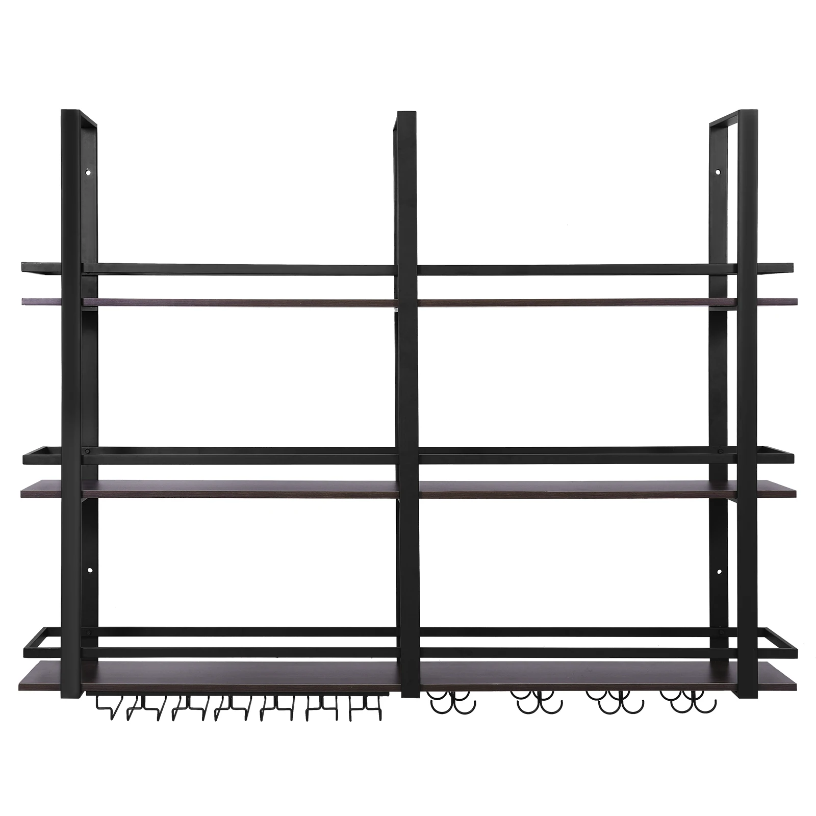 

Wall Mounted Wine Rack with Glass Holder Industrial Wall Mounted Wine Rack Wine Glass Bottle Rack for Home Dining Room & Kitchen