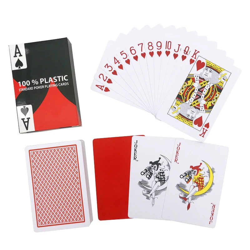 2Pcs/Lots Bridge Poker Set Baccarat Waterproof Wear-resistant Plastic Frost Playing Cards Board Game Texas Hold'em Cards 58*88mm