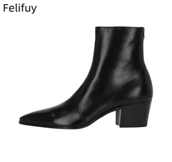 Men's Classic Retro Chelsea Boots Cow Suede Genuine Leather Mens British Style Ankle Boot Men Short Boots High-top Casual Shoes