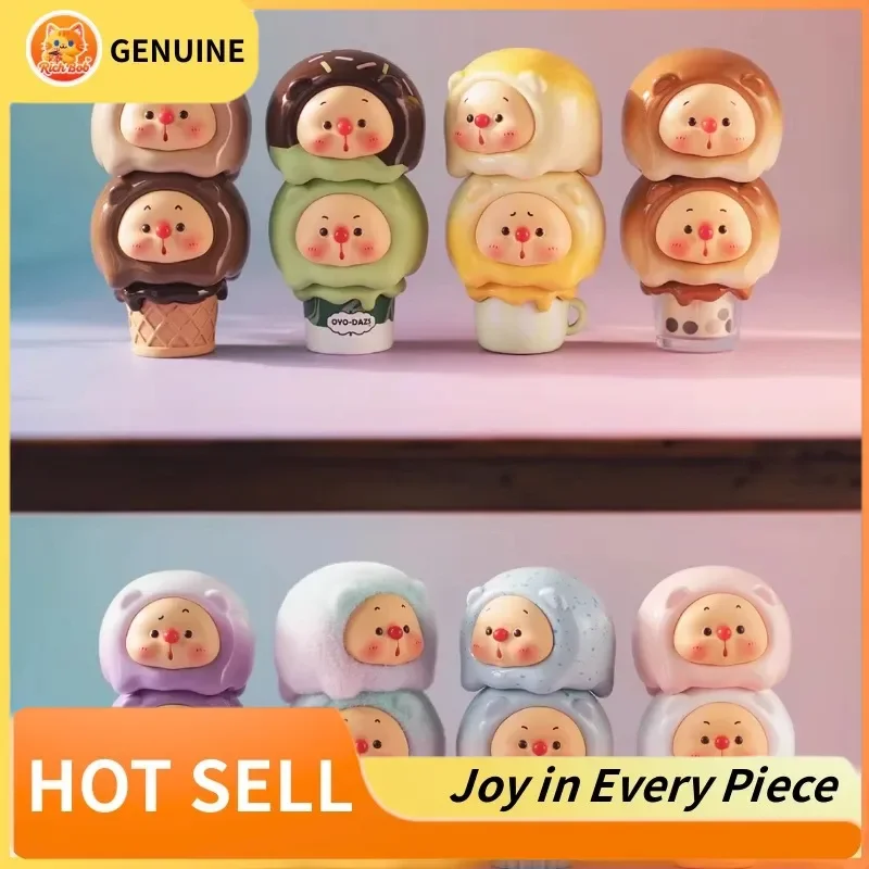 

Genuine Oyo Bear Blind Box Cub Ice Cream Series Anniversary Stackable Garage Kit Desktop Ornament Trendy Fashion Gift Kids Toy