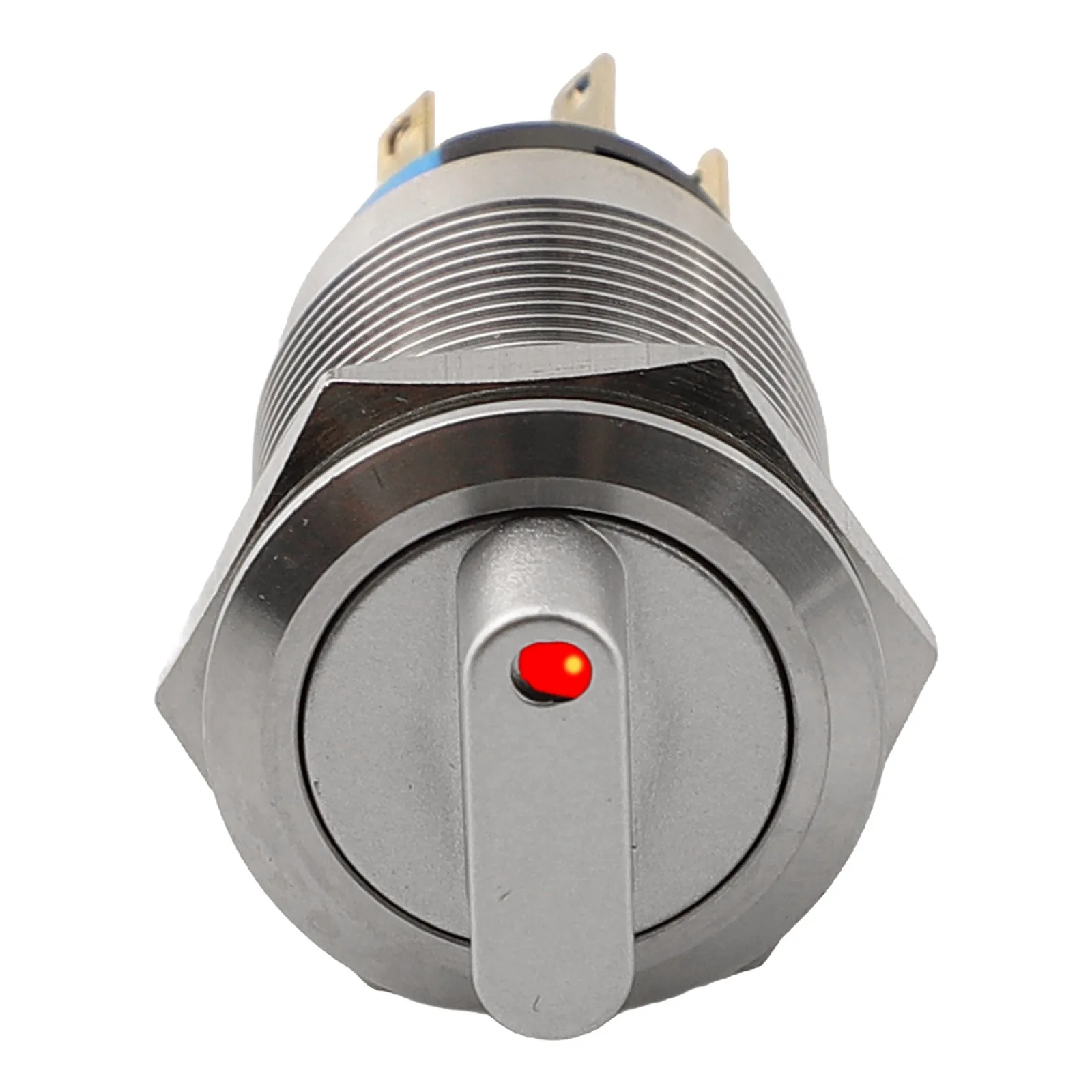 19mm Rotary Switch Latching Switch Low Light Conditions Stainless Steel 304 Electrical Life 100,000 Cycles For CNC Machine