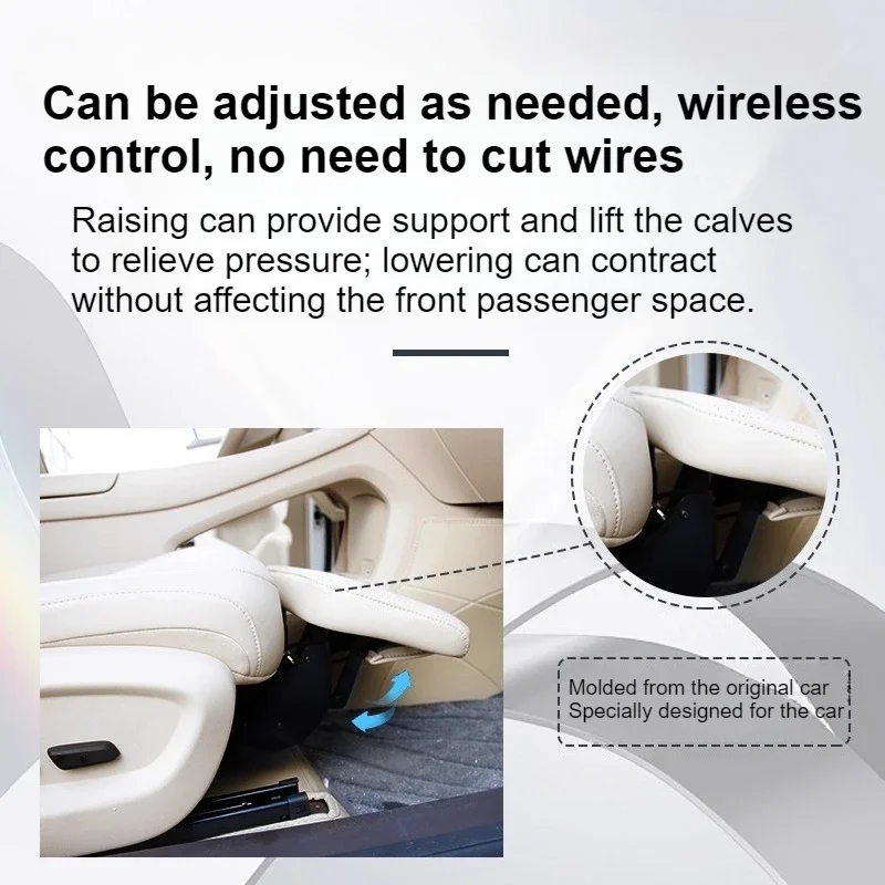 For SAIC H5 2025 Co-pilot Electric Leg Support 90 Degree Adjustable Queen Passenger Seat Leg Rest Leather Pad Upgrade Accessory detail image 4