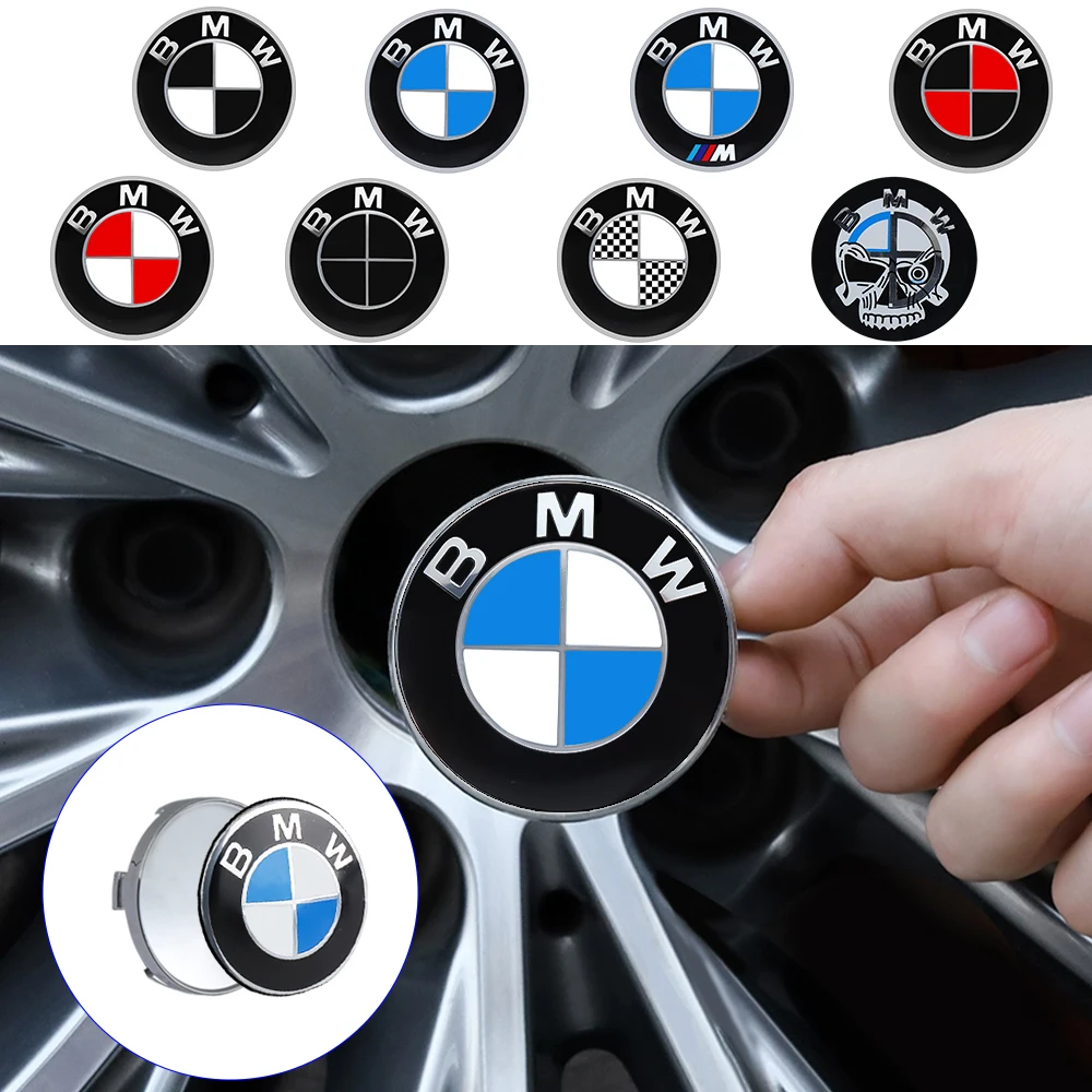 4Pcs 56/60/63/68mm Auto Wheel Center Hub Cover Car Hub Caps Sticker For BMW M M3 M5 M4 F10 F30 F20 E28  E36 Performance X1 X2 X5