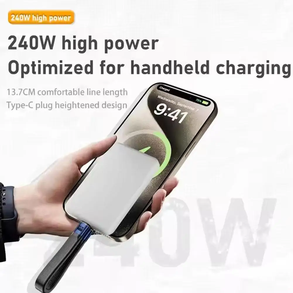 

240W USB 4.0 Cable PD Fast Charge Keychain Cord 40Gbps Data Transfer 8K 60Hz Video Display Thunderbolt 3/4 For PC TV Smartphone