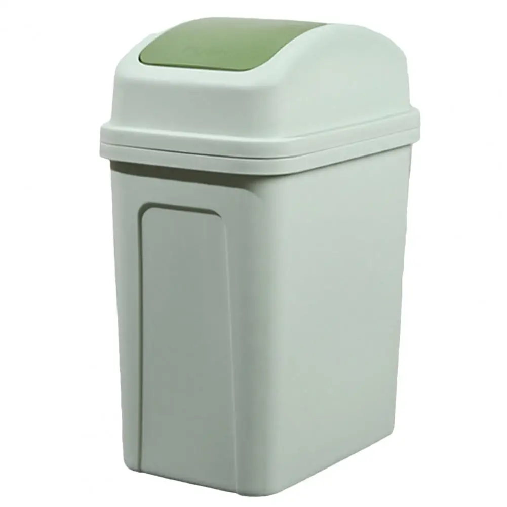 Home Garbage Can With Lid Thickened Press Type Swing Cover Waste Bin Large Capacity Kitchen Hotel Bathroom Office Trash Can