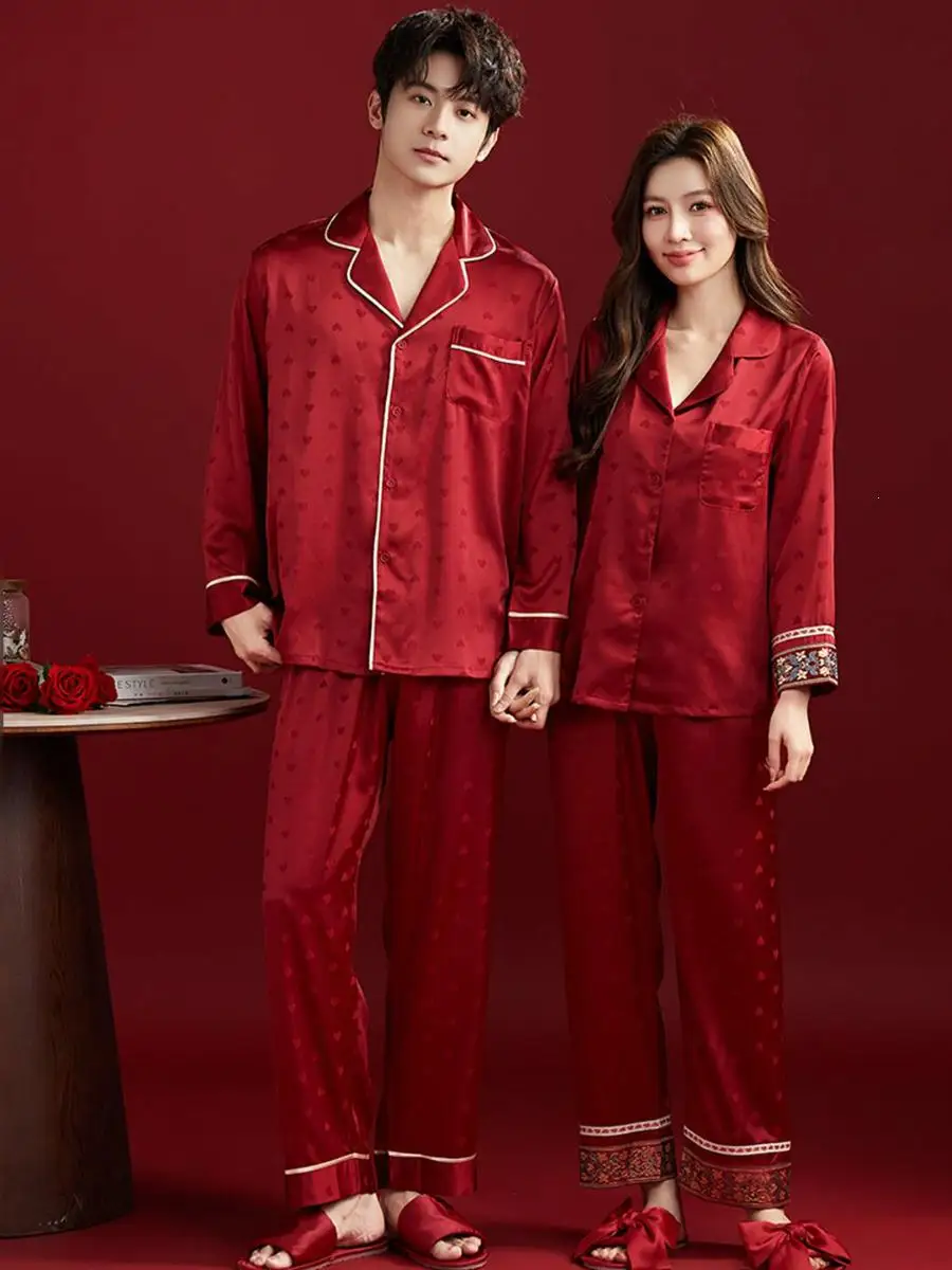 pyjama-de-mariage-rouge-en-soie-glacee-nouveau-ensemble-pour-couple-printemps-automne-vetements-de-maison-de-mariage-de-haute-qualite-pour-mariee-et-marie-pyjamas-pour-couples