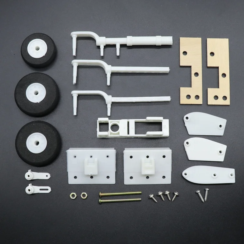 10PCS SU27 Assembled KT Board With Front Wheel Steering Fall-resistant Nylon Landing Gear For DIY RC Aircraft Fixed Wing Airplan