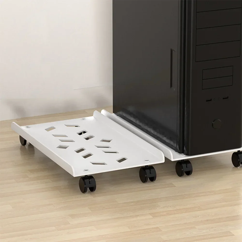 Mobile Computer Tower Holder CPU Stand Adjustable Computer Tower Stand with 4 Caster Wheels Under Desk Holder PC Accessories