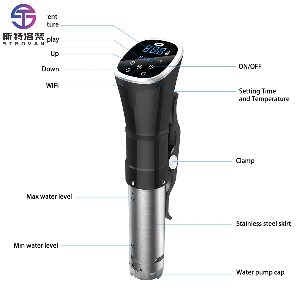 STLF Vácuo Lento Sous Vide Fogão de Alimentos 1200w Circulador de Imersão Poderoso Sous Vide